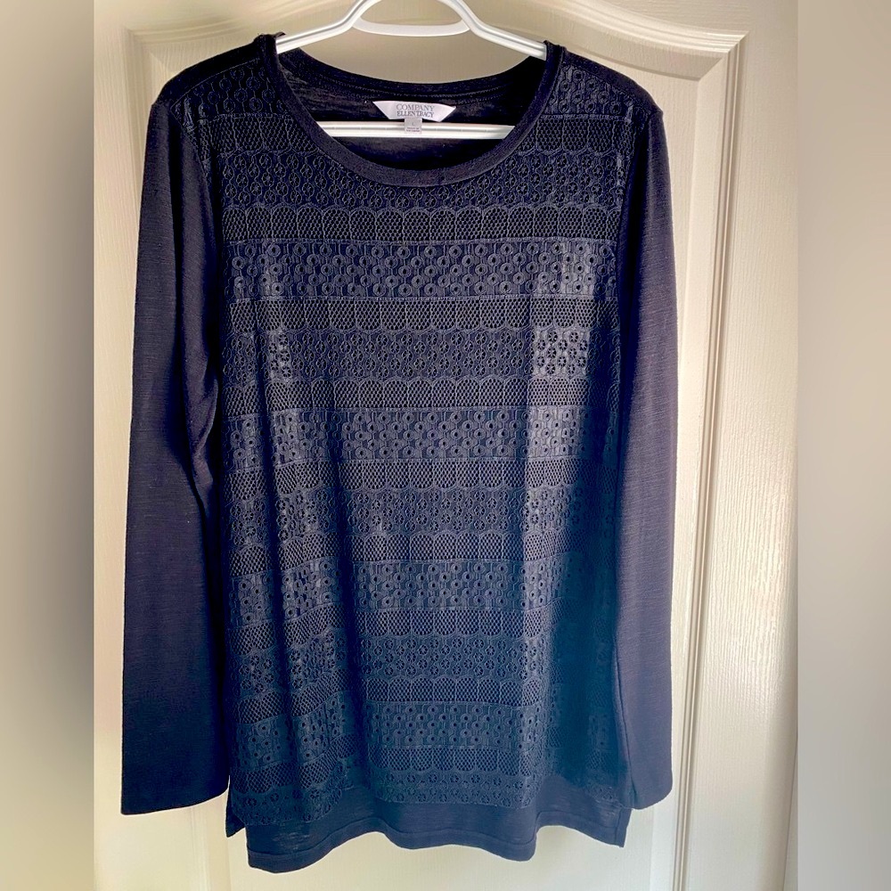 Ellen Tracy Black Lace Top